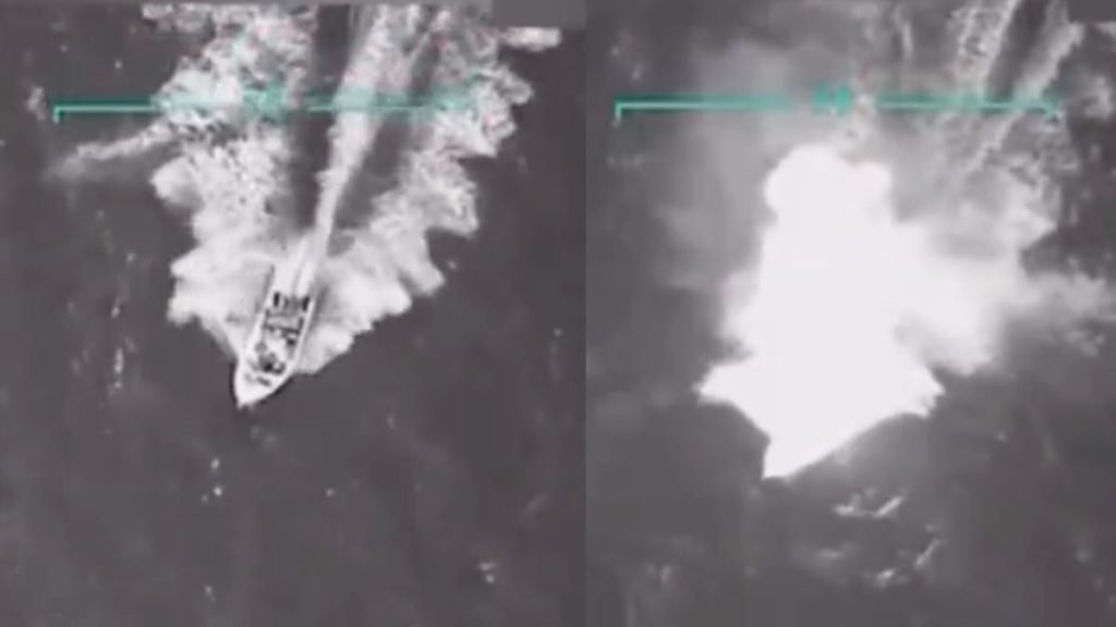 WATCH: Speedboat Said To Be Carrying Venezuelan ‘Narcoterrorists’ In Caribbean Destroyed On Trump’s Order