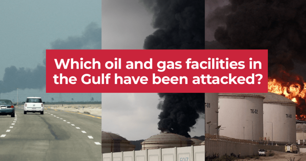 Which oil and gas facilities in the Gulf have been attacked? | Infographic News