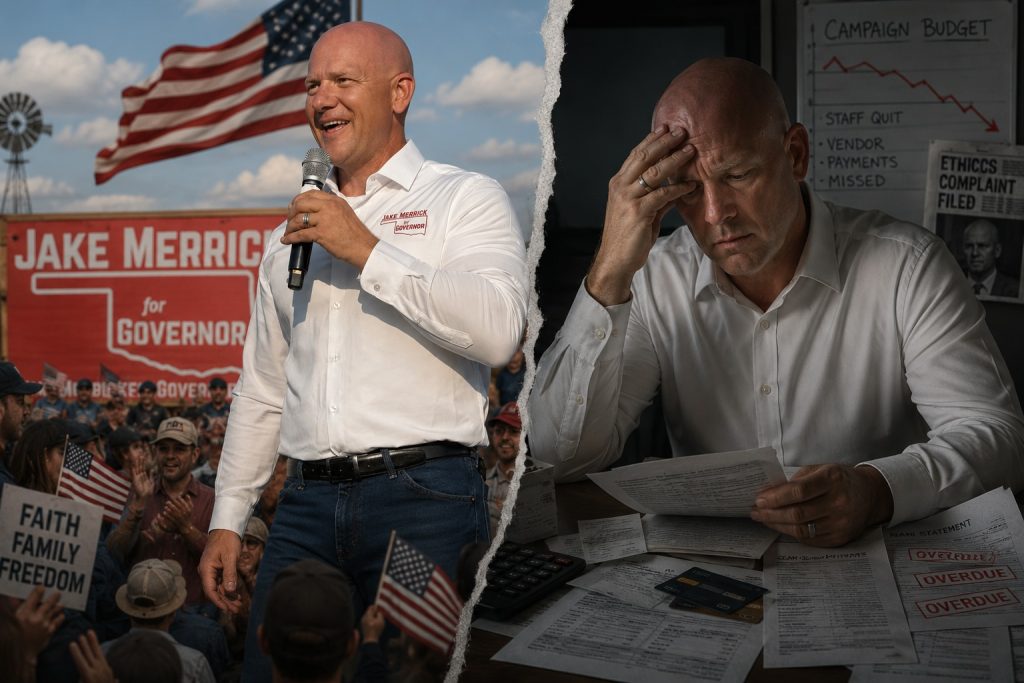 Oklahoma Gov. Candidate Jake Merrick Has Record of Mismanaging Campaign Funds and Personal Financial Woes