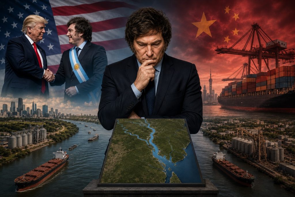 Will Javier Milei Choose the U.S. or China in Critical Waterway Dispute?