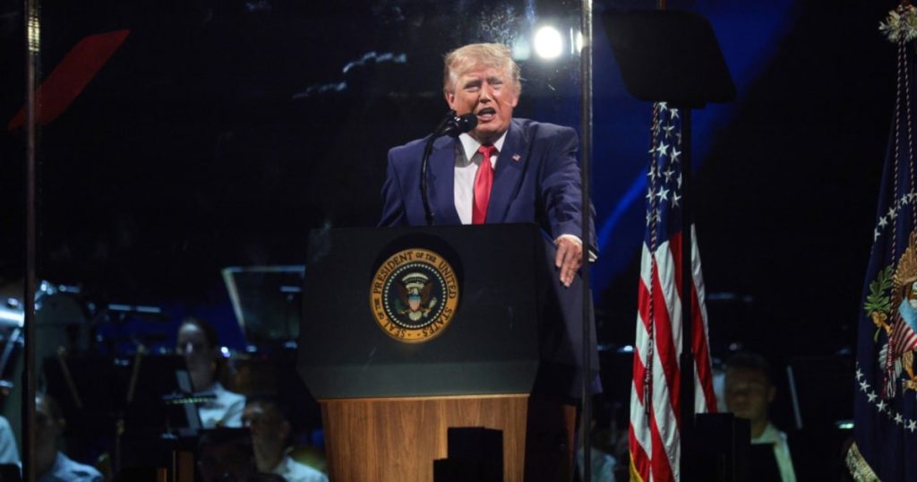 Trump knocks Communism in his Salute to America 250 speech