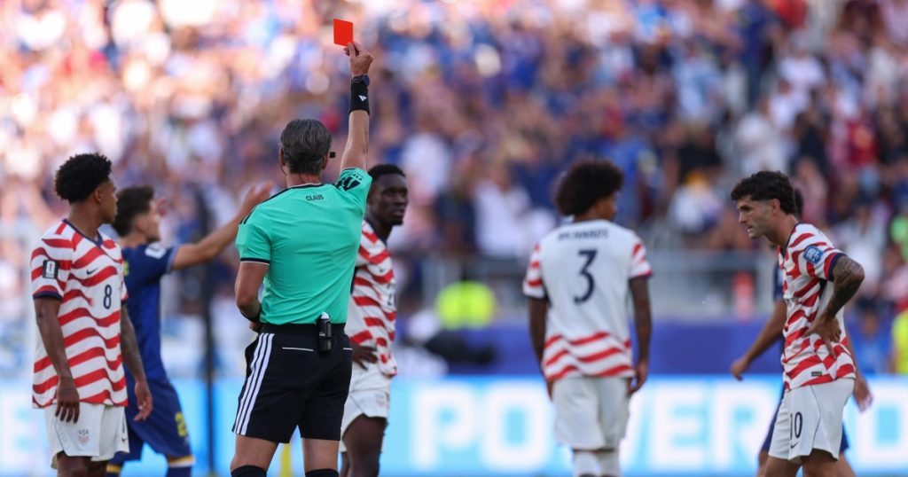 The U.S. advances, but loses Folarin Balogun to costly red card