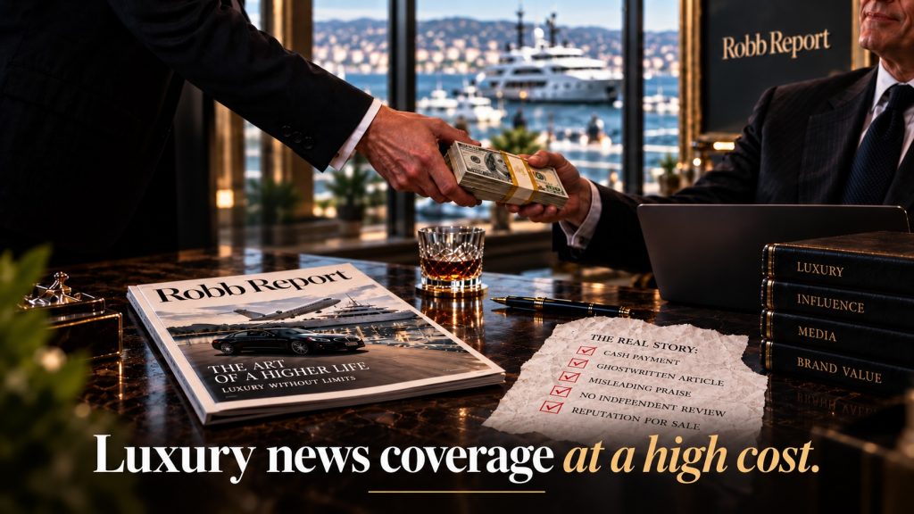 The Illusion of Prestige: Unmasking Robb Report’s Pay-to-Play Model The Illusion of Prestige: Unmasking Robb Report's Pay-to-Play Model
