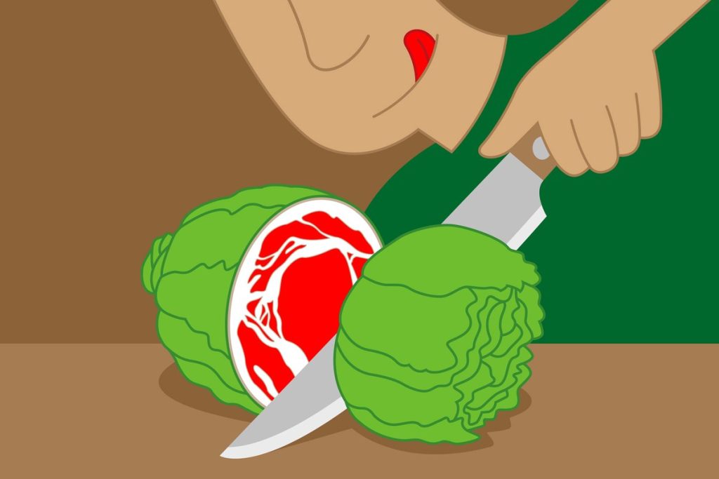 Lettuce engineered to produce meat proteins